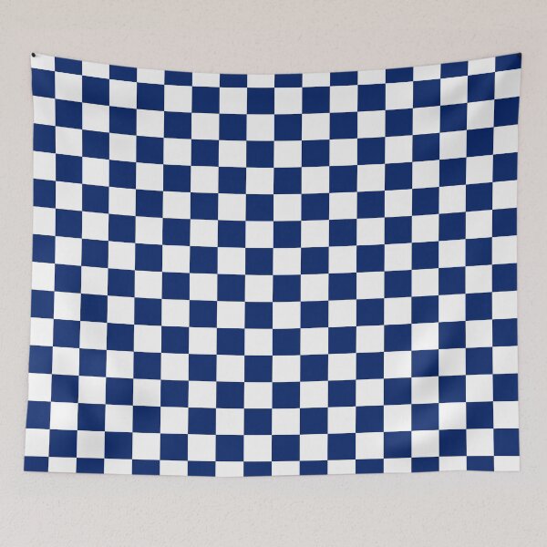 Item preview, NATO Flag Colors | Plaid Pattern - Navy Blue and White designed and sold by Dator-Abstracts.