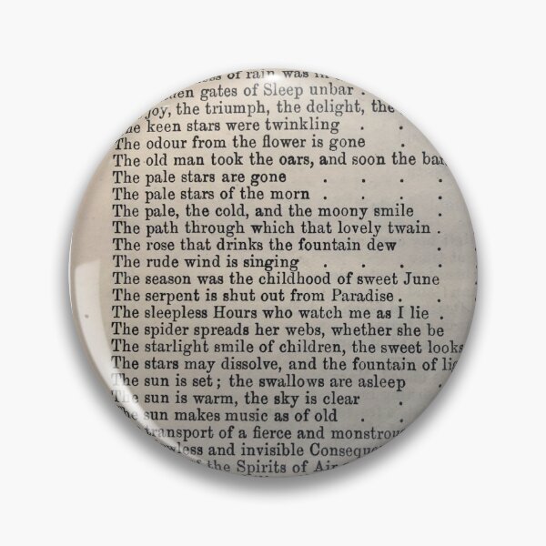 Aperçu de l'œuvre Liste des poèmes de Percy Shelley créée et vendue par BuggyRay.