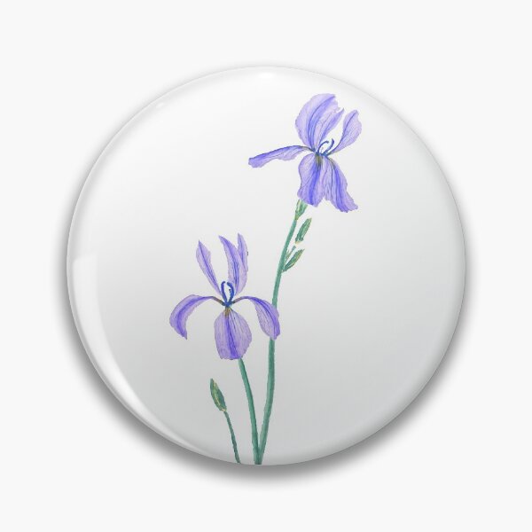 Item preview, hand painted two elegant purple iris watercolor  designed and sold by ColorandColor.