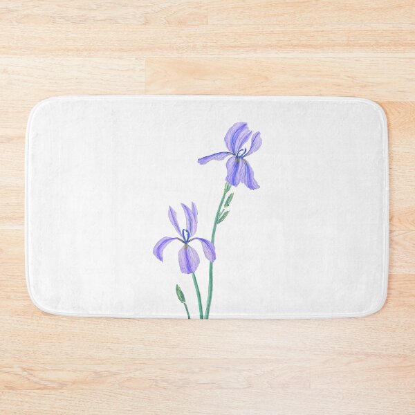 Item preview, hand painted two elegant purple iris watercolor  designed and sold by ColorandColor.