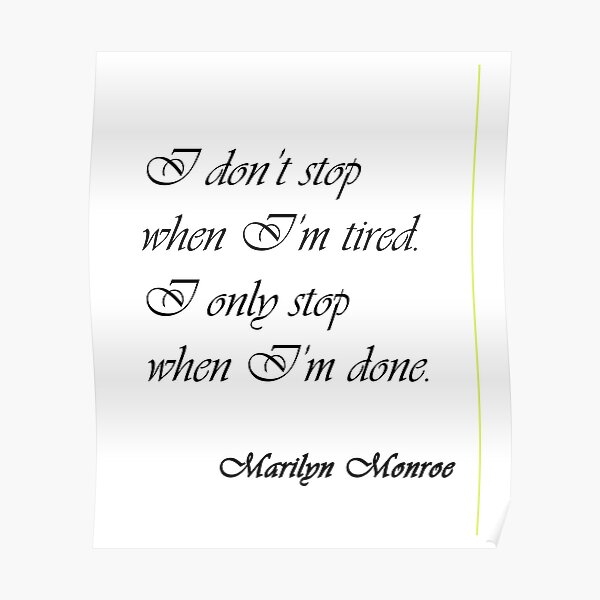Marilyn Monroe - Citation Poster