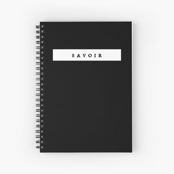 word on black background - Savoir | To know Spiral Notebook