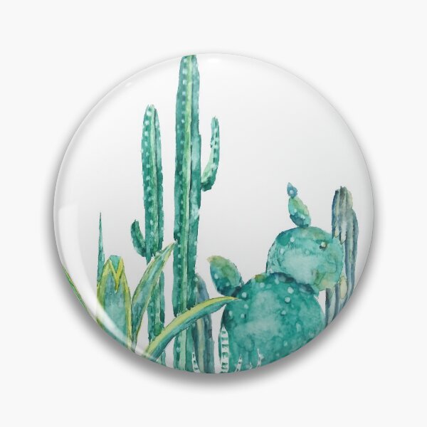 Item preview, hand painted Green cactus jungle watercolor  designed and sold by SelenePaintings .