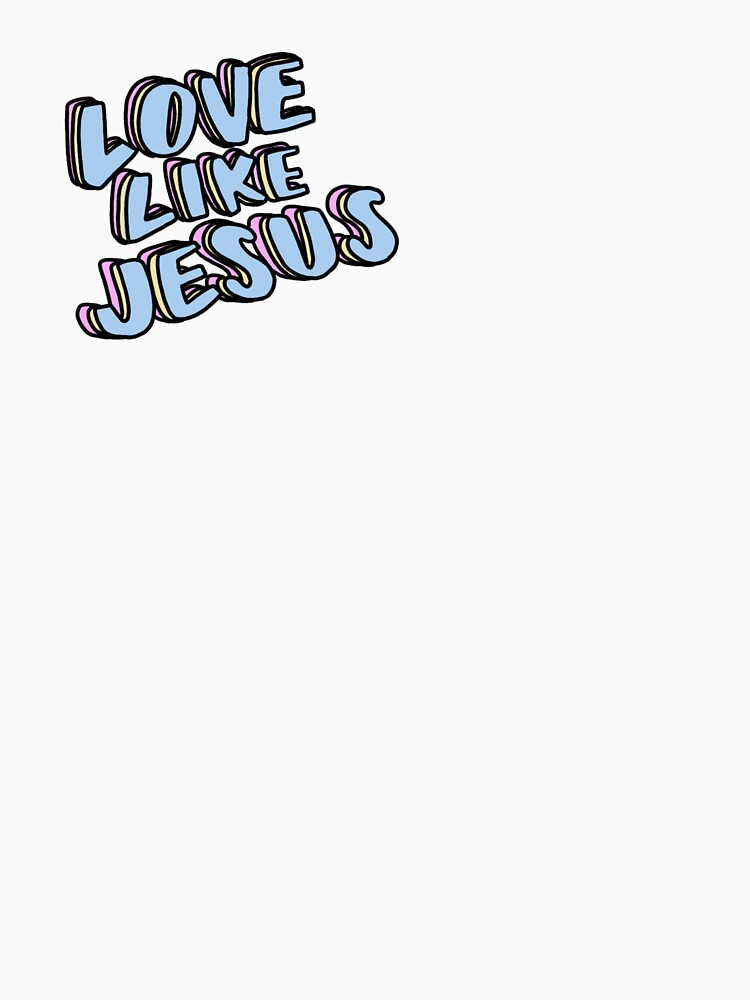 Thumbnail 3 von 3, Baseballshirt mit 3/4-Arm, Liebe wie Jesus designt und verkauft von cecilyjean.