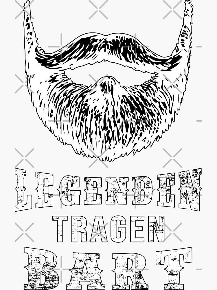 "Bart Bartträger Vollbart Herren Design Lustig Geschenk Spruch" Sticker
