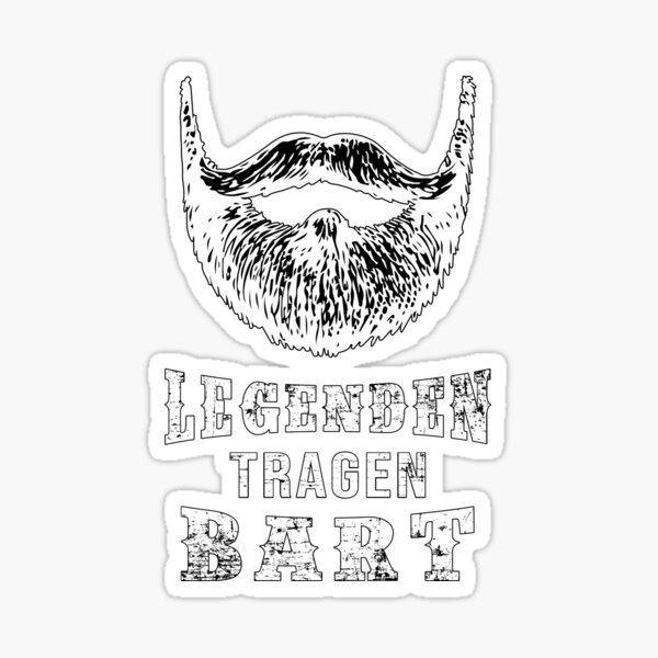 "Bart Bartträger Vollbart Herren Design Lustig Geschenk Spruch" Sticker