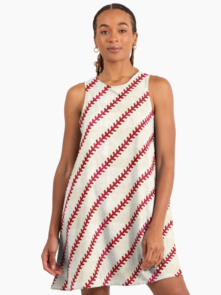 Vintage Baseball - Baseball Stitch Softball A-Line Dress Vintage Baseball - Baseball Stitch Softball A-Line Dress
