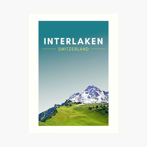 Interlaken - Digital Travel Art Art Print