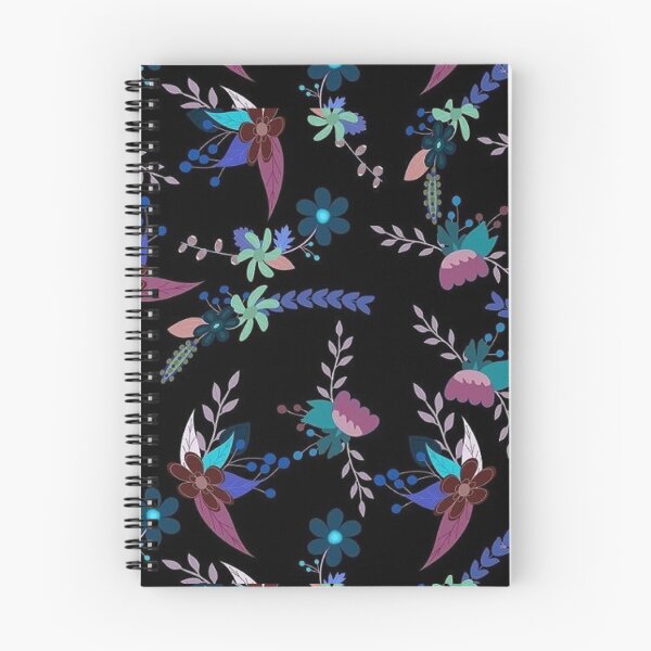 Item preview, Floral backdrop black pattern designed and sold by tetibright.