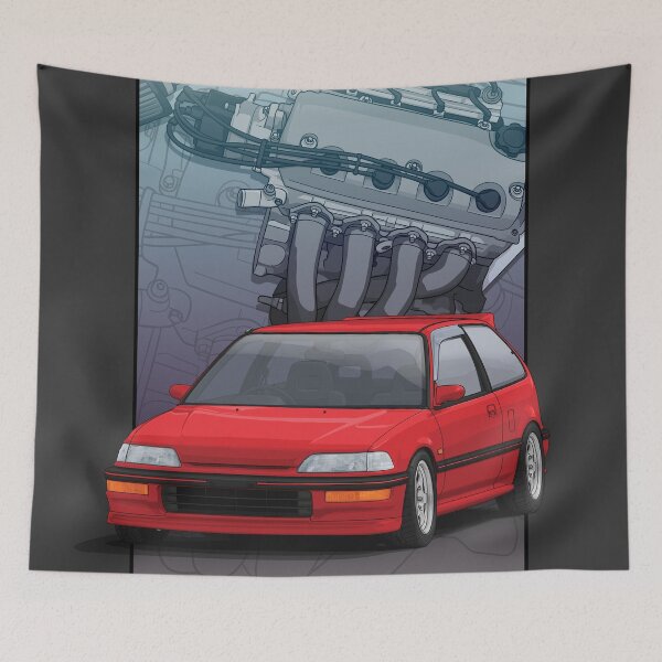 Item preview, Civic EF hatch with a D16 backdrop  designed and sold by ArtyMotive.