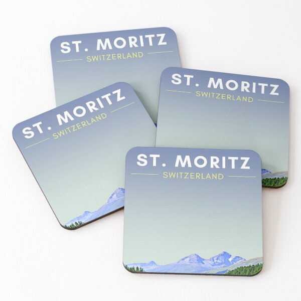 Item preview,  St Moritz - Switzerland Vintage Travel art designed and sold by lifeinalps.