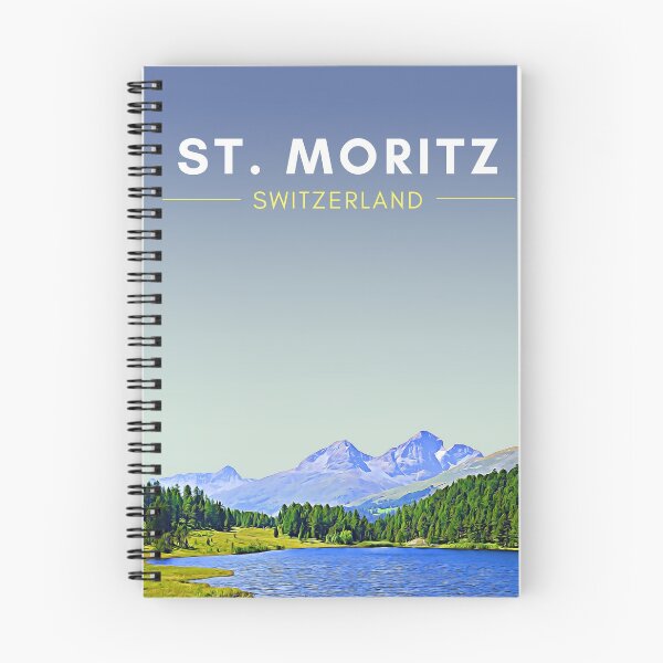 Item preview,  St Moritz - Switzerland Vintage Travel art designed and sold by lifeinalps.