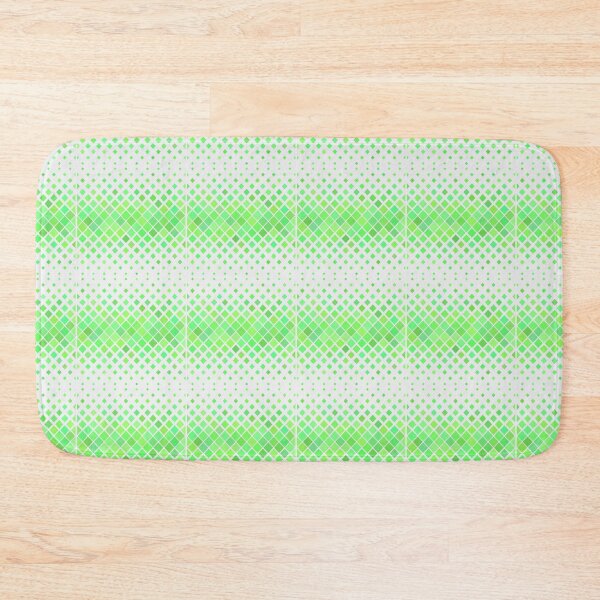 Item preview, Green diagonal squares white pattern designed and sold by tetibright.