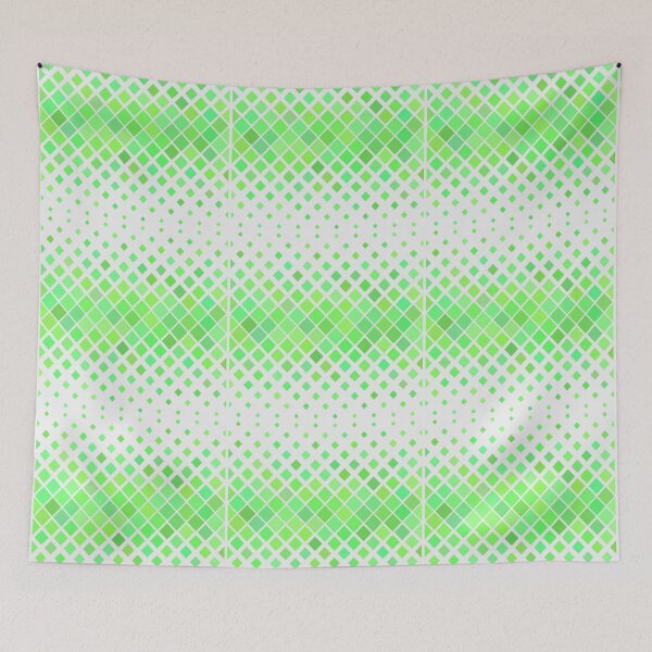 Item preview, Green diagonal squares white pattern designed and sold by tetibright.