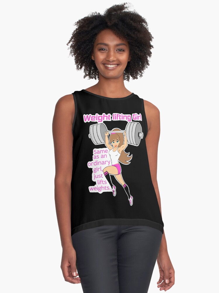 Weightlifting girl fitness girls who lift Sleeveless Top for Sale by Tim Addison Redbubble