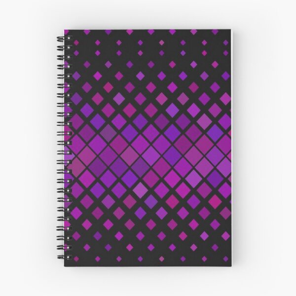 Item preview, Purple diagonal squares black pattern designed and sold by tetibright.