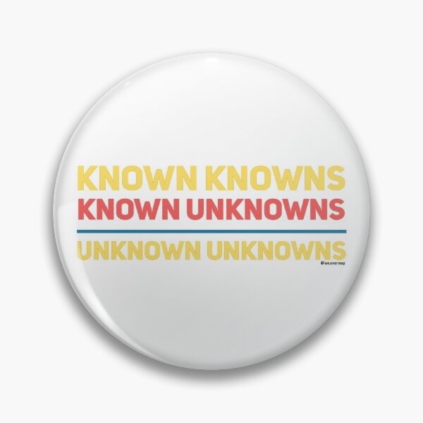 Item preview, Known Knowns Known Unknowns Unknown Unknowns designed and sold by weavernap.