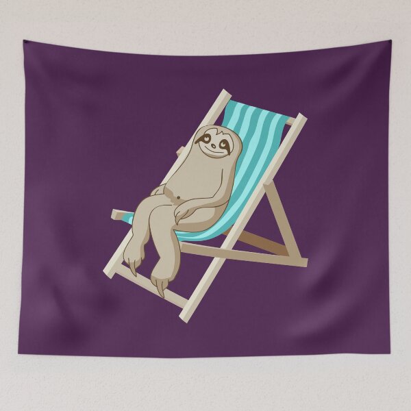 Item preview, Funny sloth in a deck chair designed and sold by spontania.