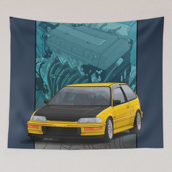 Item preview, Civic EF hatch with a B16 backdrop ver2 designed and sold by ArtyMotive.