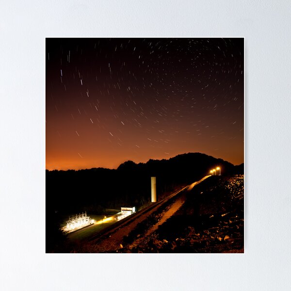 Star Trails over South Holston Dam Poster