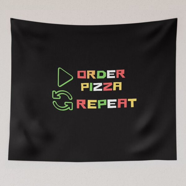 Item preview, Pizza Red Green Yellow Repeat Humor Silly Joke Cute Funny Gift Sarcastic Happy Fun Awkward Geek Hipster Smile Inspirational Motivational Birthday Present designed and sold by EpsilonEridani.