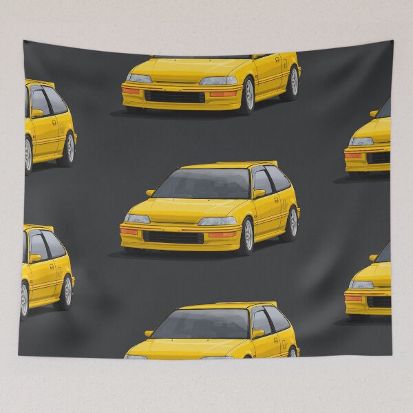 Item preview, Civic EF hatch yellow ver1 designed and sold by ArtyMotive.