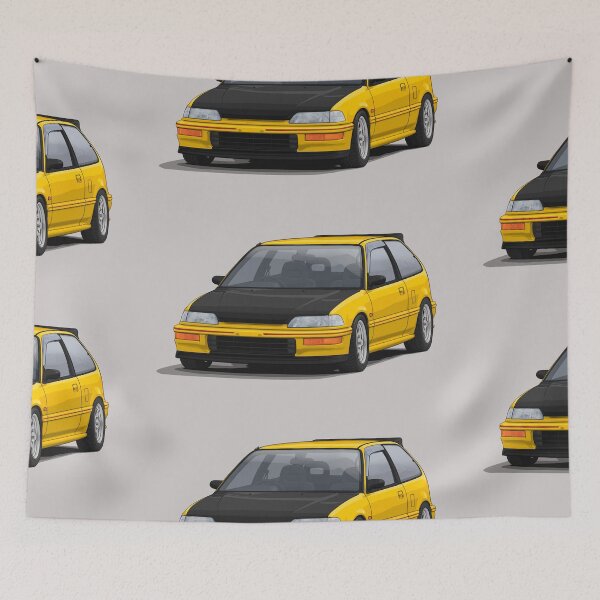 Item preview, Civic EF hatch yellow ver2 designed and sold by ArtyMotive.