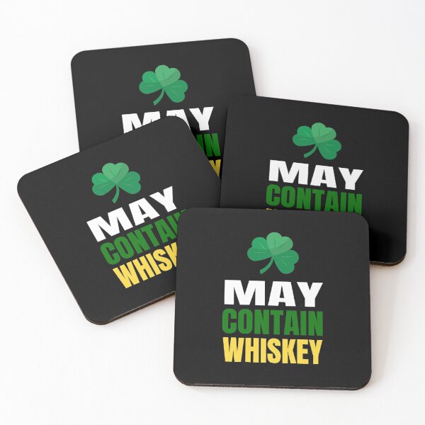 Item preview, May Contain Whiskey Funny St Patty's Day print designed and sold by RedmonsDesigns.