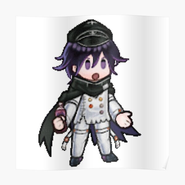 Kokichi Ouma With Cape And Fanta Pixel Art Poster By Ellalune Redbubble