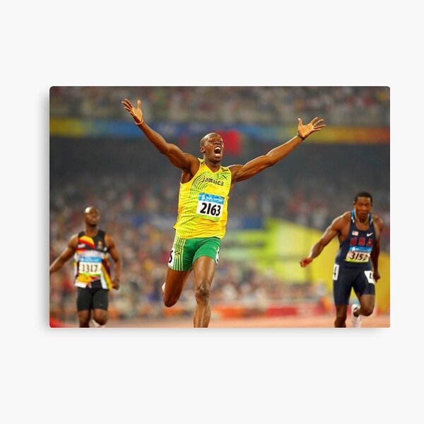 USAIN BOLT FASTEST MAN PHOTO PICTURE PRINT ON FRAMED CANVAS WALL ART DECORATION 