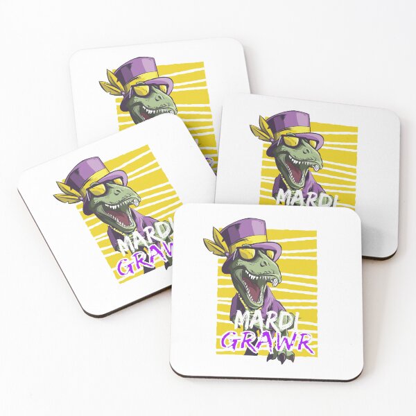 Item preview, Mardi Grawr Tyrannosaurus Mardi Gras T Rex Dinosaur graphic designed and sold by RedmonsDesigns.