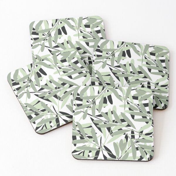 Item preview, Nature Leaves Floral Pattern,Green and Black designed and sold by meggydesigns.