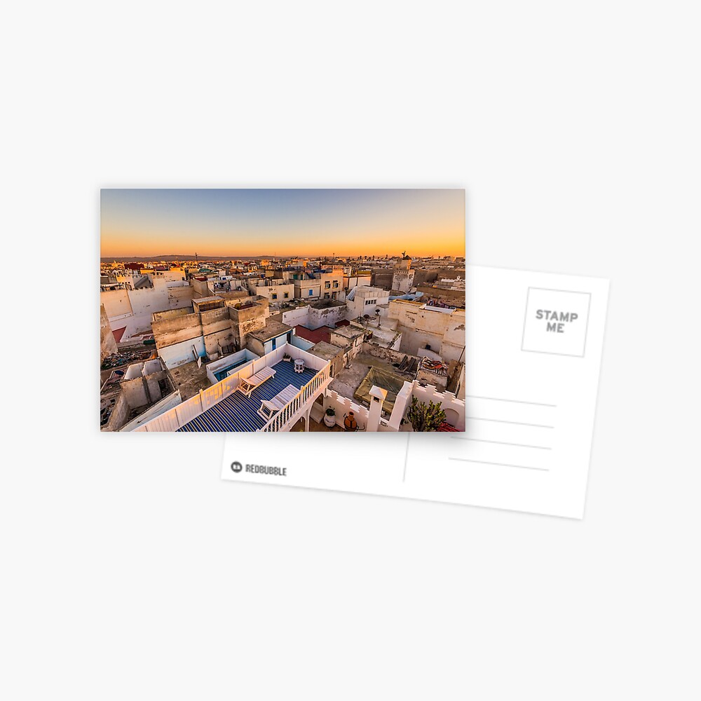 Sunset over the Essaouira Medina, Morocco Postcard