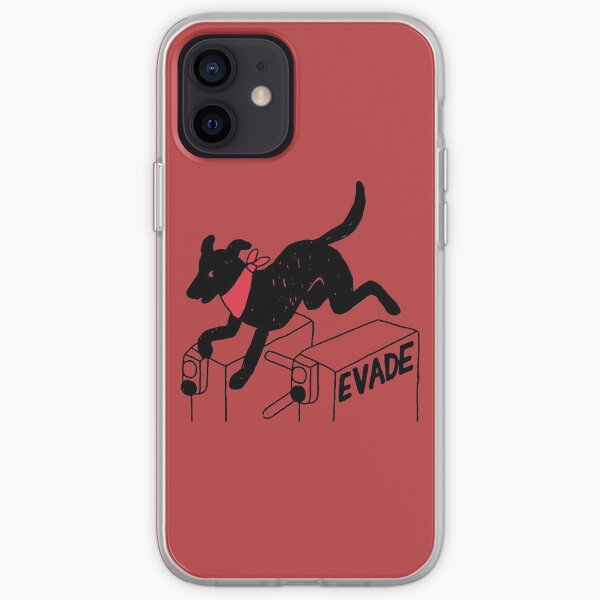Perro antidisturbios Negro Matapacos: protesta, evasión de tarifas, arte callejero Funda blanda para iPhone