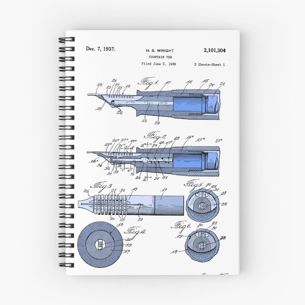 Item preview, Pen art Old Mid Century Patent Colorful art 12 designed and sold by drawspots.