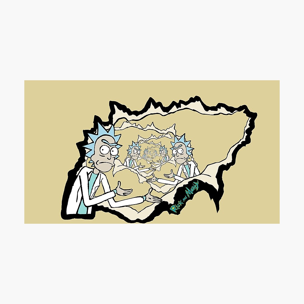 Rick Rips The Wallpaper Meme Rick And Morty Photographic Print Rick Rips The Wallpaper Meme Rick And Morty Photographic Print