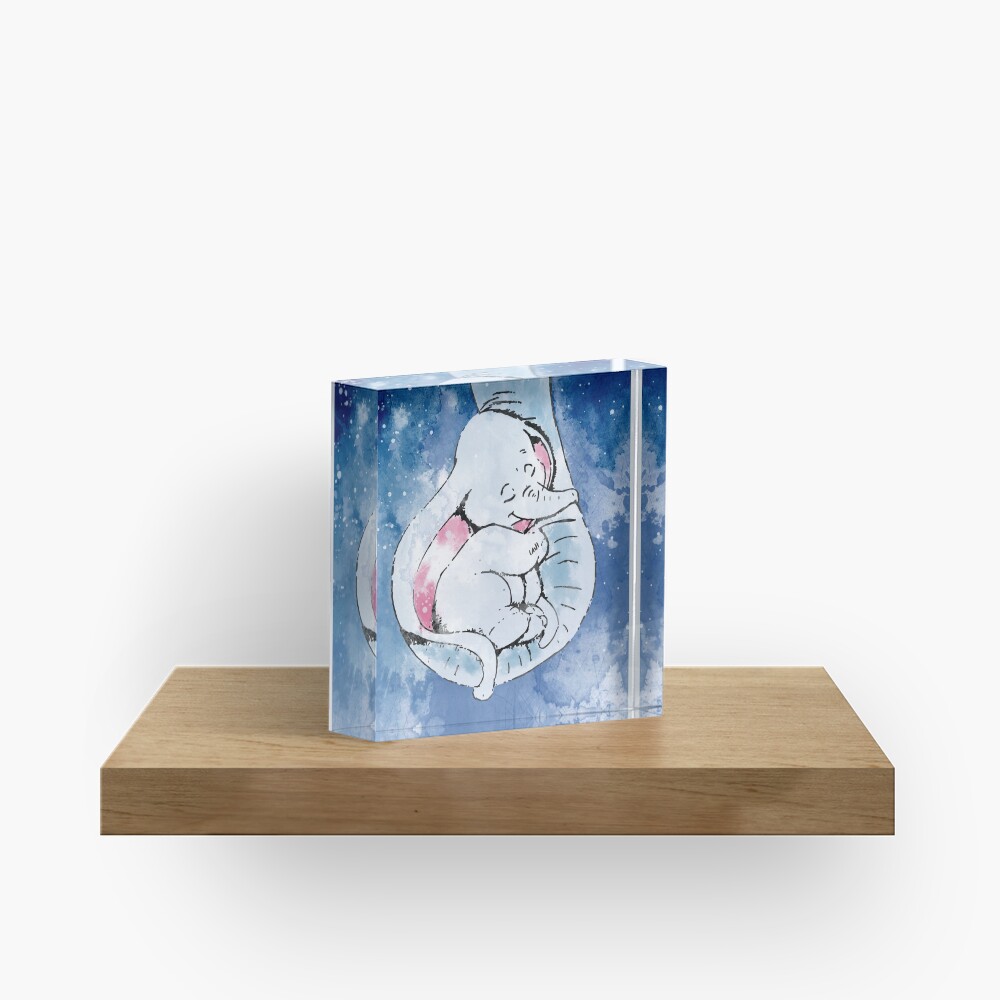 Dumbo and his mother, Mother and baby elephant Acrylic Block