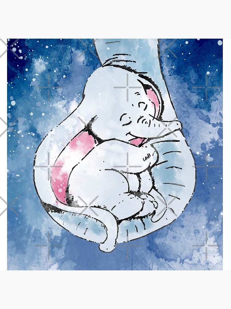 Dumbo and his mother, Mother and baby elephant by Rosaliartbook