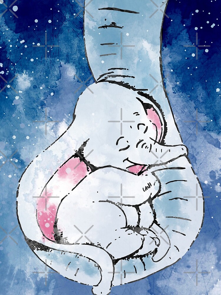 Dumbo and his mother, Mother and baby elephant by Rosaliartbook