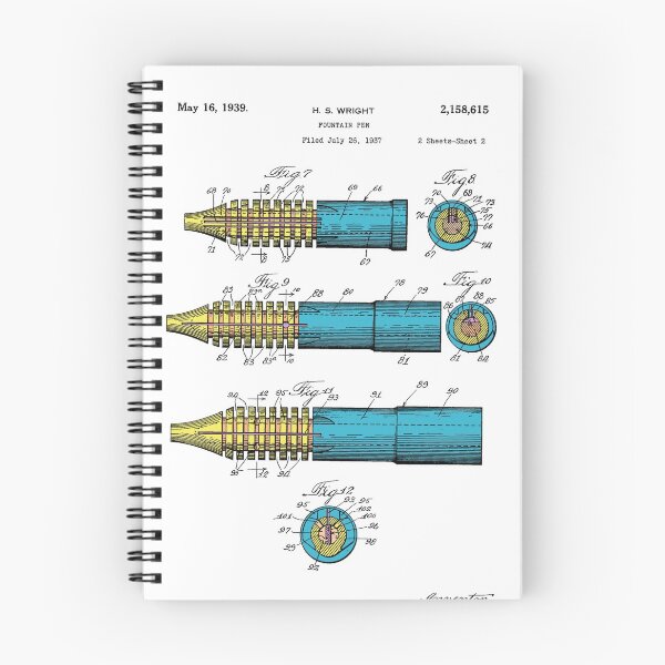 Item preview, Pen art Old Mid Century Patent Colorful art 20 designed and sold by drawspots.