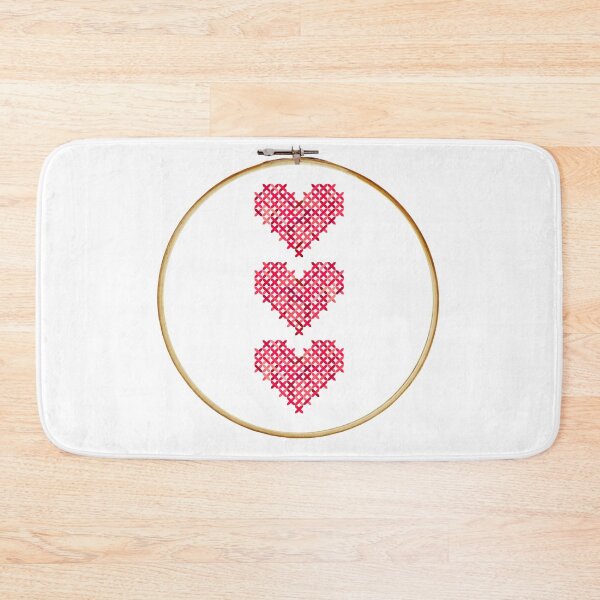 Item preview, Triple Heart White Cross Stitch  designed and sold by Sweetie Spicy.