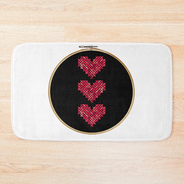 Item preview, Triple Heart Black Cross Stitch  designed and sold by Sweetie Spicy.