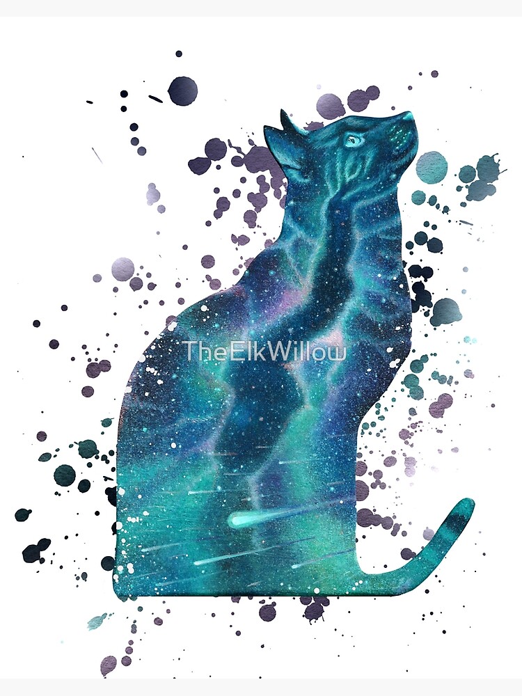  Water color Cat and heart backpack by UNDERONE SKY
