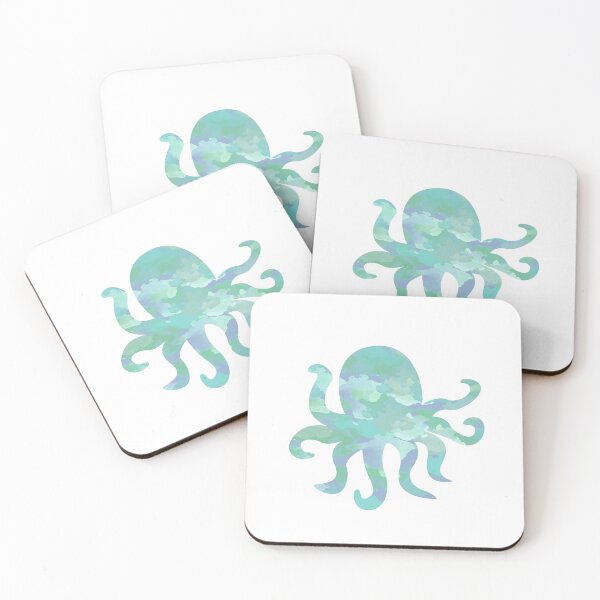 Item preview, Oily Octopus in Aqua Tones designed and sold by PlaidAssPrints.