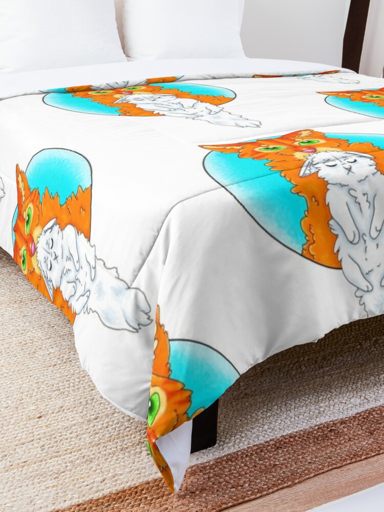 "Warrior cats Cloudkit and Fireheart" Comforter by kkeyser2018 | Redbubble