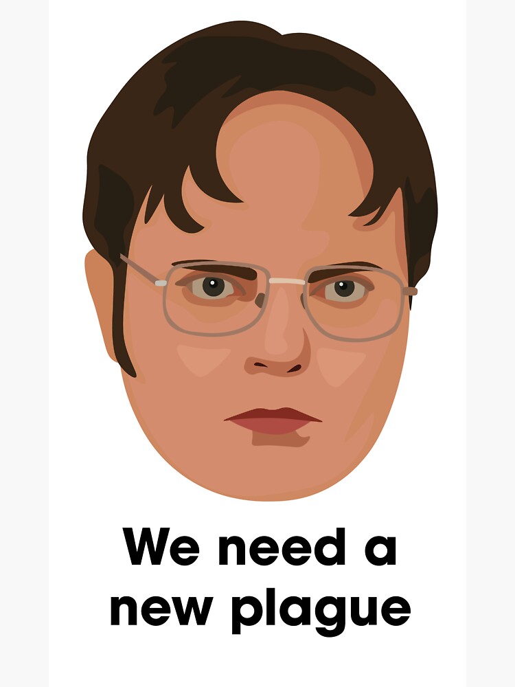 "We Need a New Plague Dwight Schrute The Office" Sticker by eknicole