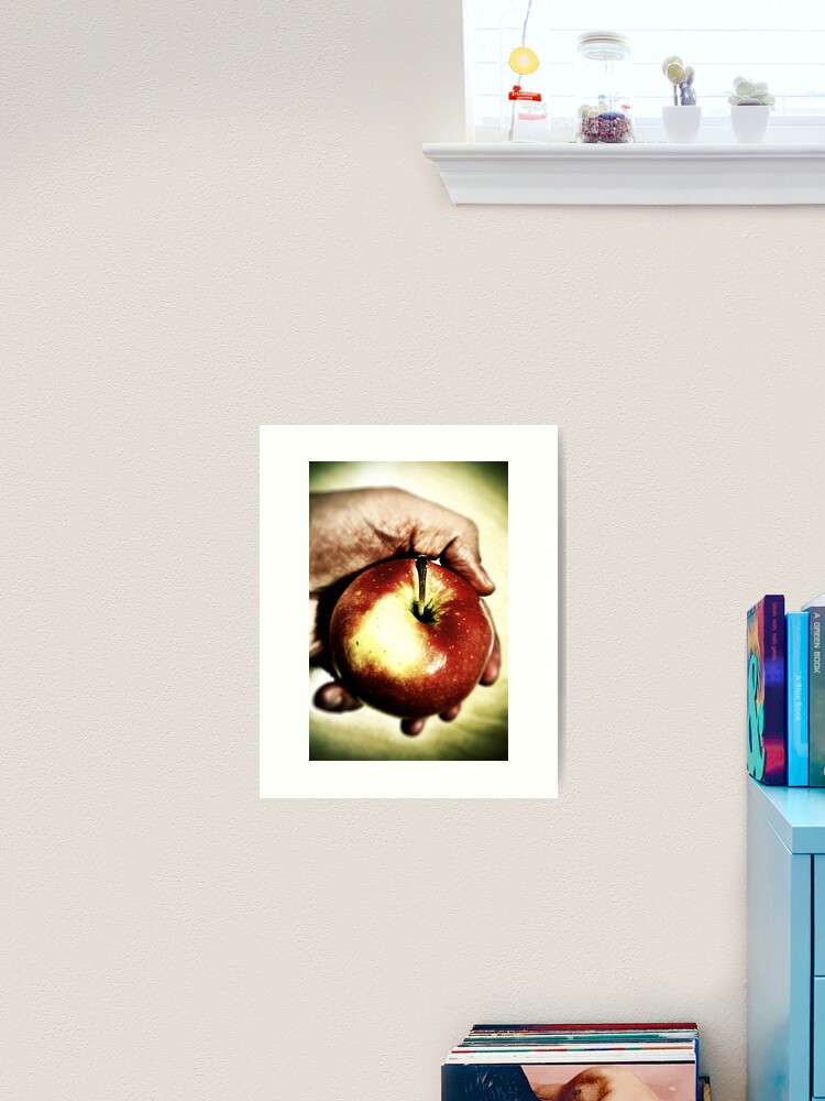 Thumbnail 1 of 3, Art Print, An apple in hand designed and sold by Bjørnar Haveland.