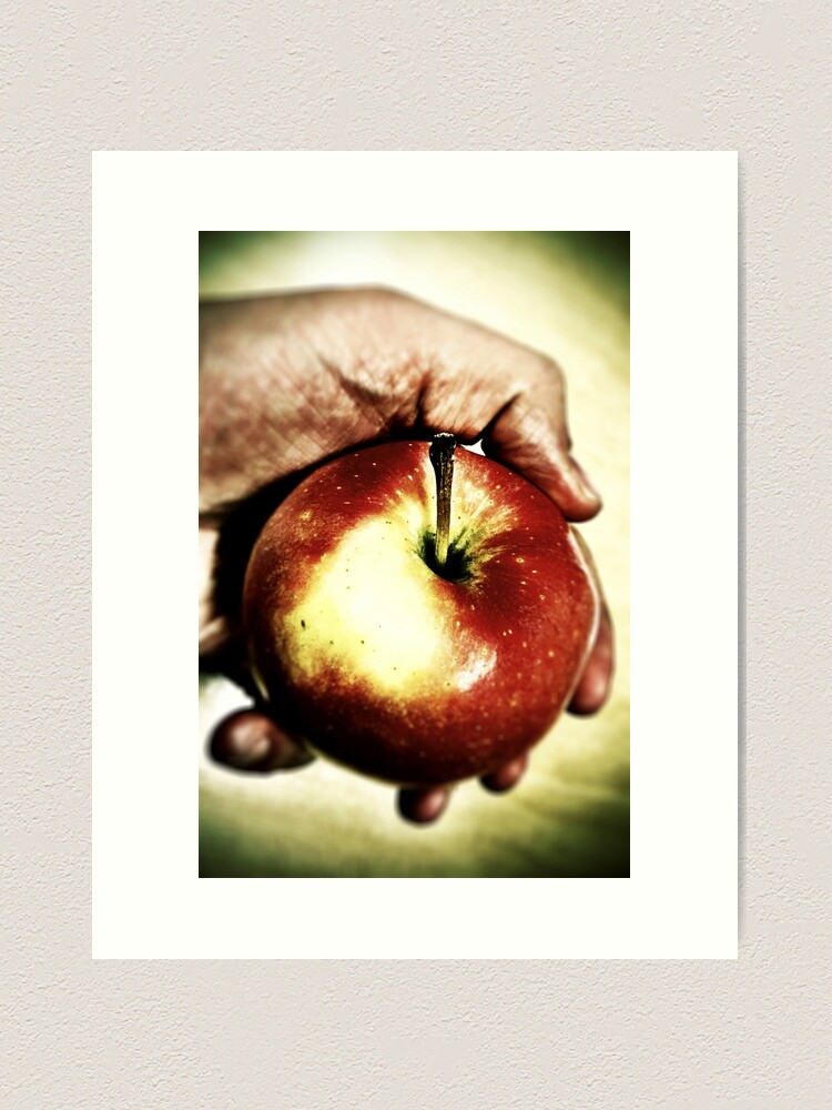 Thumbnail 2 of 3, Art Print, An apple in hand designed and sold by Bjørnar Haveland.