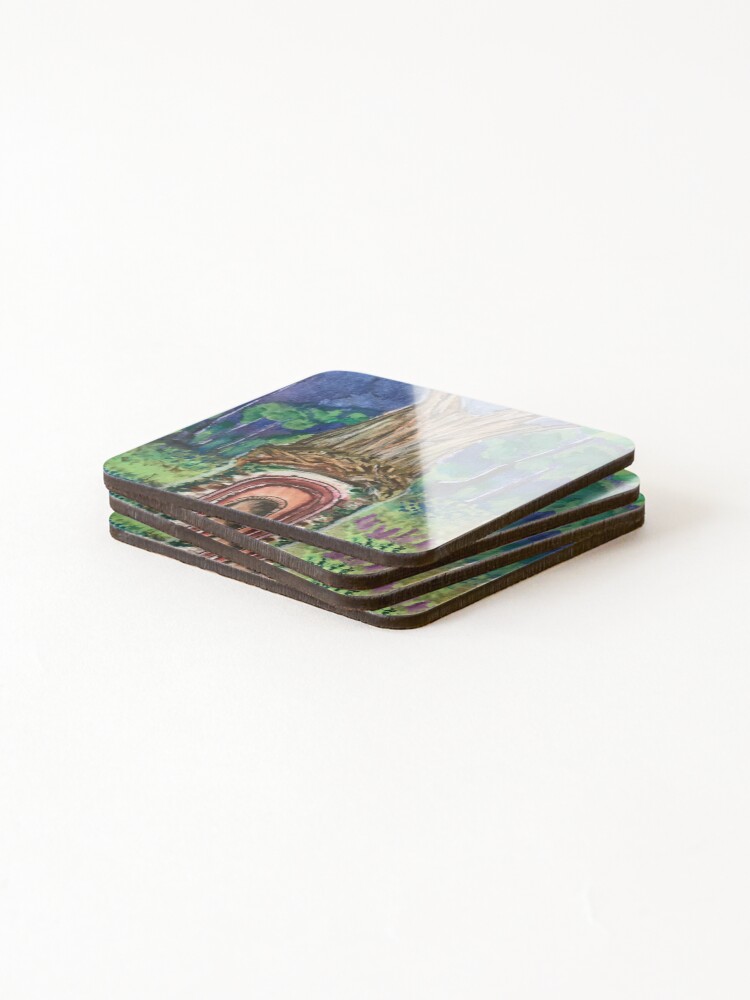 Thumbnail 4 of 5, Coasters (Set of 4), Elf house designed and sold by RosaLL.