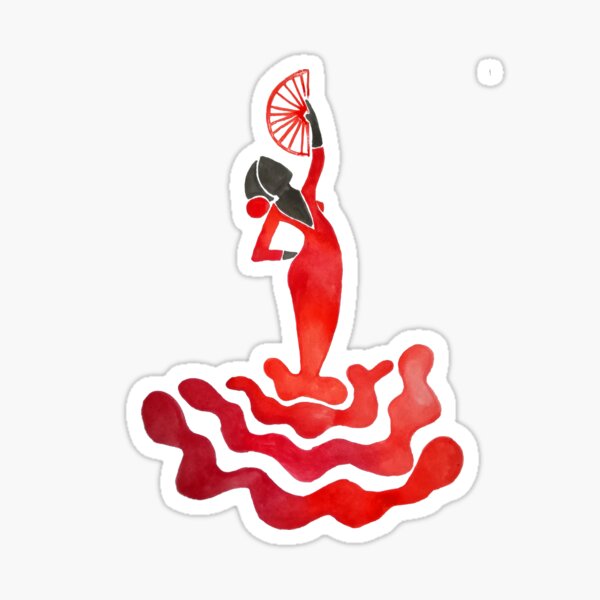 Flamenco Dancer Sticker By Grigoriidesign Redbubble